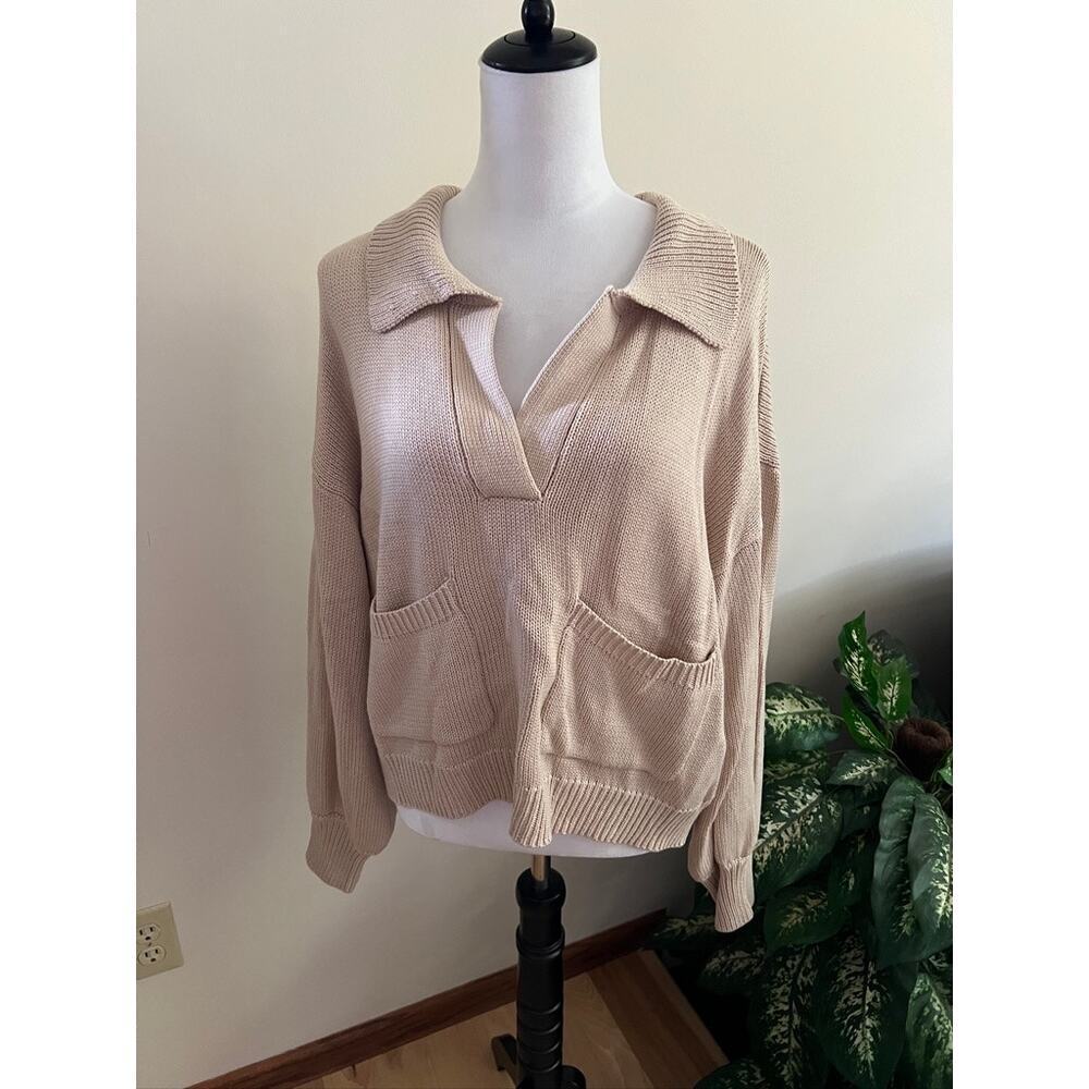 Peach Love California Tan Sweater